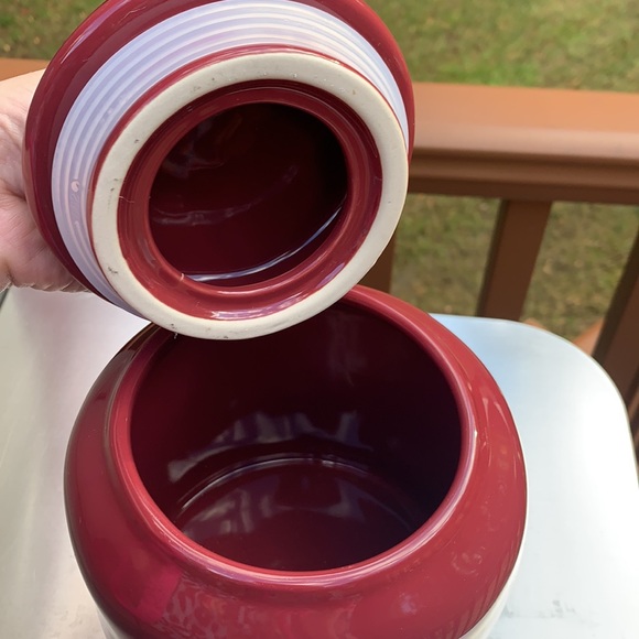 New Burgundy Rae Dunn COOKIES Canister - Picture 4 of 8